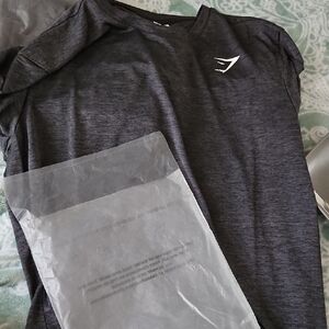 Charcoal Gymshark Tee with Logo Accent